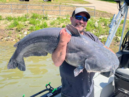 Justin Connor WV State Record 51.49-inch blue catfish - Kanawha River