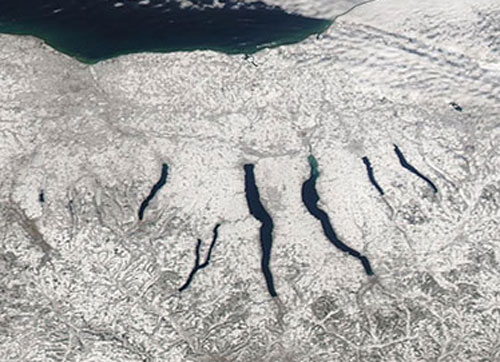 Finger Lakes from space